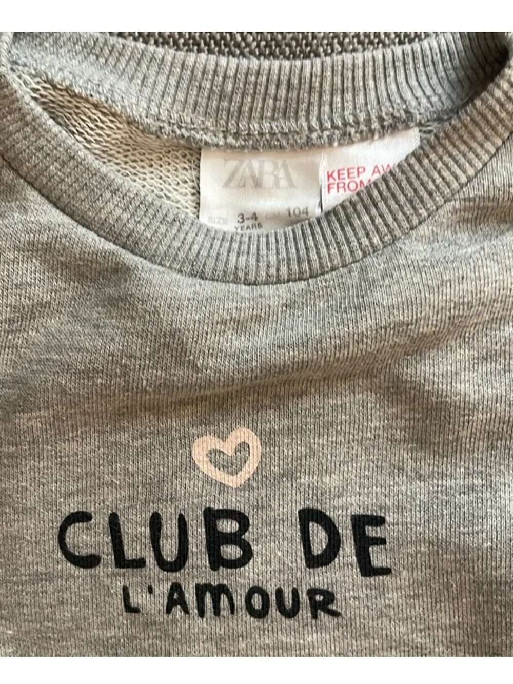 Zara- Grey Sweatshirt Dress with Pink Tulle Skirt